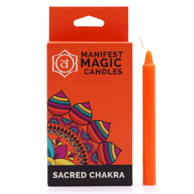 3x Bougies Magiques Manifeste (pack de 12) - Orange - Chakra Sacré