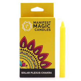 3x Bougies Magiques Manifeste (pack de 12) - Jaune - Chakra du Plexus Solaire