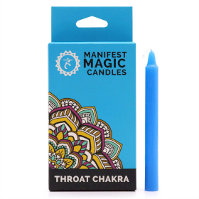 3x Bougies Magiques Manifeste (pack de 12) - Bleu - Chakra de la Gorge