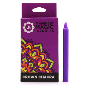 3x Bougies Magiques Manifestes (pack de 12) - Violet - Chakra de la Couronne