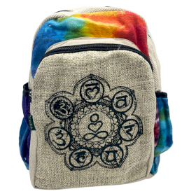 Sac à Dos Moyen en Chanvre Tie and dye - 7 Chakra