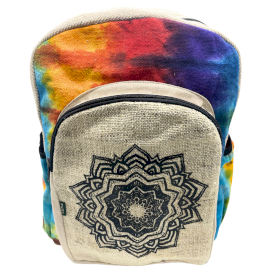 Grand Sac à Dos en Chanvre Tie and dye - Mandala