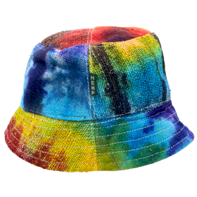 3x Chapeaux de Festival Boho en Chanvre & Coton Rapiécé - Tie and dye