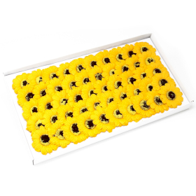 50x Tournesols de Savons pour Bouquet - S/Jaune