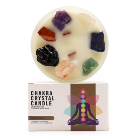 Grandes Bougie Chakra de Cristal  - Sept Chakra