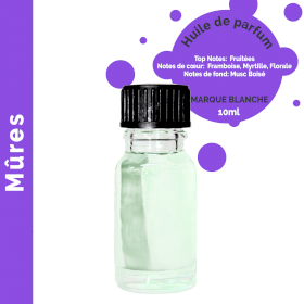 10x Mure - Huile parfumée 10 ml - sans étiquette