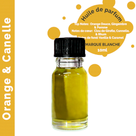 10x Orange et Cannelle - Huile parfumée 10 ml - sans étiquette