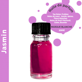 10x Jasmin - Huile parfumée 10 ml - sans étiquette