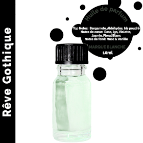 10x Rêve Gothique - Huile parfumée 10 ml - sans étiquette