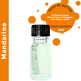 10x Mandarine - Huile parfumée 10 ml - sans étiquette