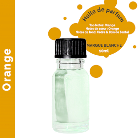 10x Orange - Huile parfumée 10 ml - sans étiquette