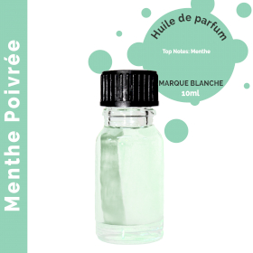 10x Menthe Poivrée - Huile parfumée 10 ml - sans étiquette