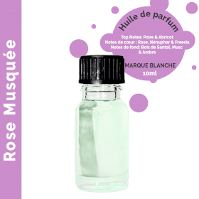 10x Rose Musquée - Huile parfumée 10 ml - sans étiquette