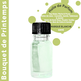 10x Bouquet Printanier - Huile parfumée 10 ml - sans étiquette