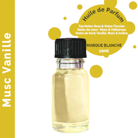 10x Vanille Musquée - Huile parfumée 10 ml - sans étiquette