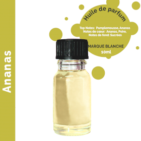 10x Ananas - Huile parfumée 10 ml - sans étiquette