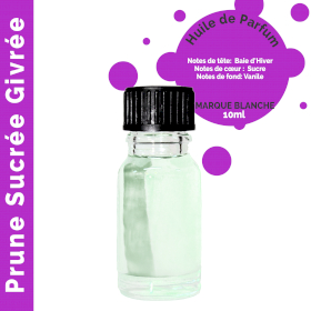 10x Huile Parfumée Prune Sucrée Givrée 10 ml - Marque Blanche