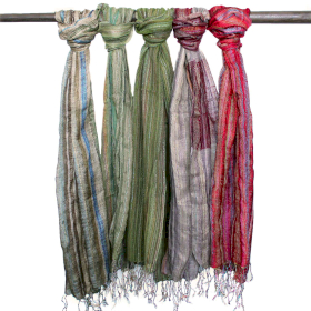 10x Foulards Boho Indiens - 50x180cm - Couleurs Aléatoires