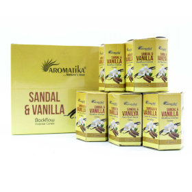 12x Paquet de 10 Cônes d\'Encens Masala à Refoulement - Bois de Santal & Vanille