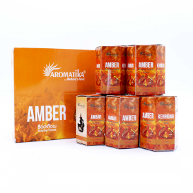 12x Paquet de 10 Cônes d\'Encens Masala à Refoulement - Ambre