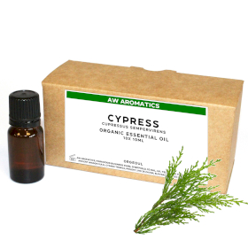 10x Huile Essentielle Bio de Cyprès 10 ml - Sans étiquette