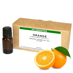 10x Huile Essentielle Bio Orange 10ml - Sans étiquette