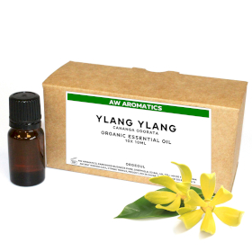10x Huile Essentielle Bio Ylang Ylang 10ml - Sans étiquette