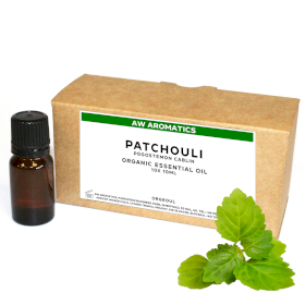 10x Huile Essentielle Bio Patchouli 10ml - Sans étiquette