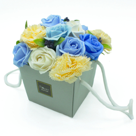 6x Soap Flower Bouqet - Blue Wedding - SPECIAL