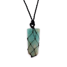 Pendentif en Pierre Précieuse Plate - Amazonite