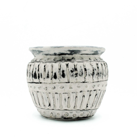 Vase en Argile Grecque - Crème 12cm