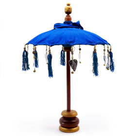 Parasol Bali Decoration Maison - Coton - Bleu - 40cm