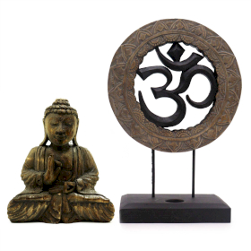 Set Buddha Feng Shui - Om - Gris & Noir