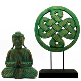 Set Feng Shui Bouddha - Noeud Bouddha - Vert