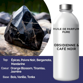 Huile de Parfum Pure 500ml - Obsidienne & Café noir