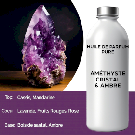 Huile de Parfum Pure 500ml - Cristal d\'améthyste & Ambre
