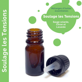 10x Mélange d\'Huiles Essentielles Soulage les Tensions - Sans étiquette