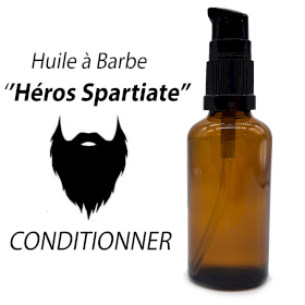 10x Huile à Barbe 50ml - Héros Spartiate - Sans étiquette