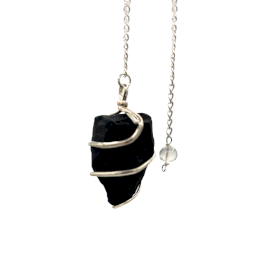 Pendule en Pierres Brutes - Agate Noire