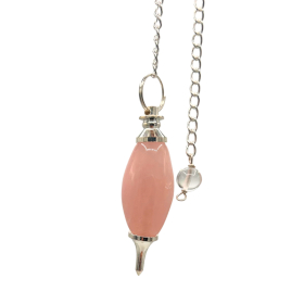 Pendule en Pierre Précieuse en Forme de Lingam - Quartz rose