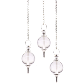 3x Pendule Sphère - Cristal de roche