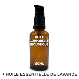 10x Huile Corporelle Bio 50ml - Lavande - Sans étiquette