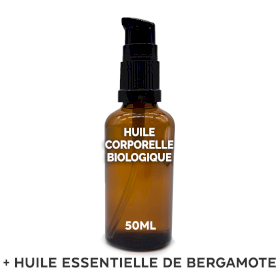 10x Huile Corporelle Bio 50ml  - Bergamote - Sans étiquette