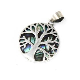 Pendentif Argent Arbre de Vie  22mm - Ormeau