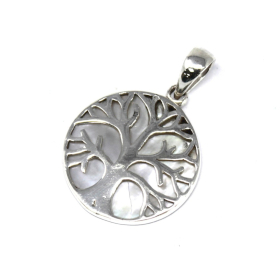 Pendentif Argent Arbre de Vie  22mm - Nacre