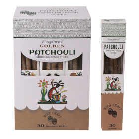 12x Bâtons de Résine Golden Patchouli – 30 g