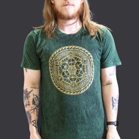 T-shirt Délavé à la Pierre Taille L - Chakra - Vert