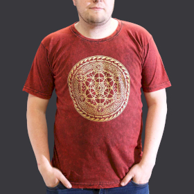 T-shirt Délavé à la Pierre Taille XL - Chakra - Bordeaux