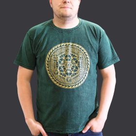 T-shirt Délavé à la Pierre Taille XL - Chakra - Vert