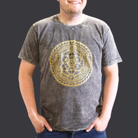 T-shirt Délavé à la Pierre Taille XL - Chakra - Gris Foncé